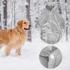 Winter Pet Clothes Costume with Hat Button Keep Warm for Dog Cat Gray