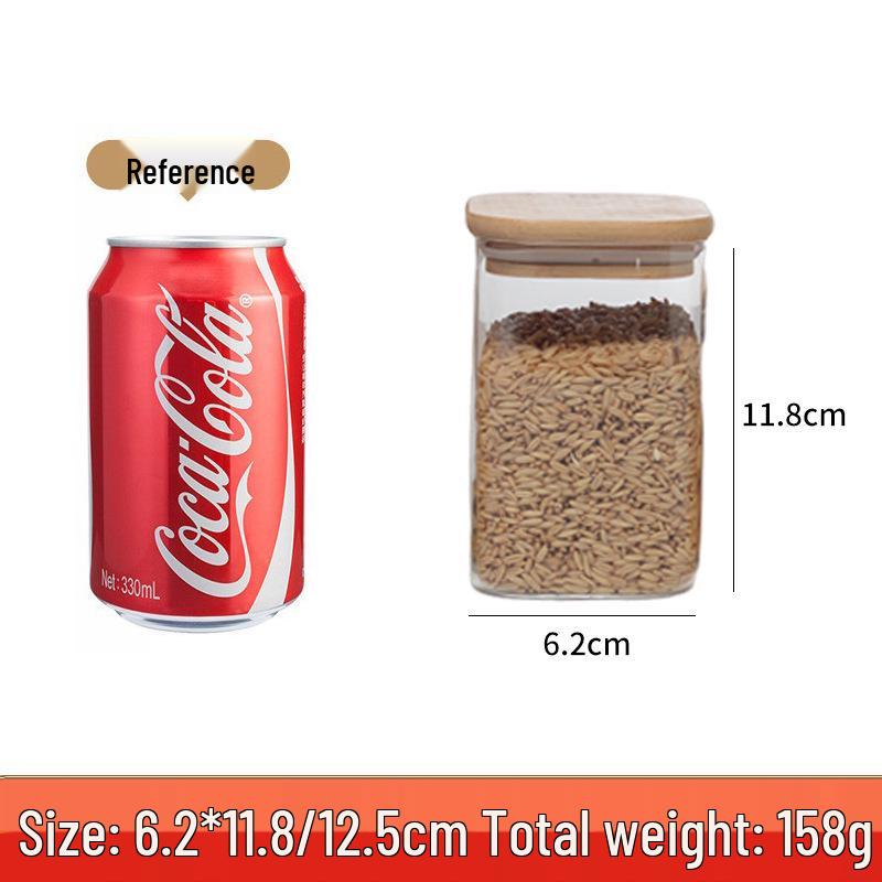 Cross-Border Kitchen High Borosilicate Glass Seasoning Jar Set - Multi-Functional Sealed Grain Jars for Home