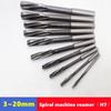 HSS H7 Straight Shank Spiral Groove Machine Reamer 3-20mm, Used for Precise Cutting of Machine Tool Chuck Hole Expansion