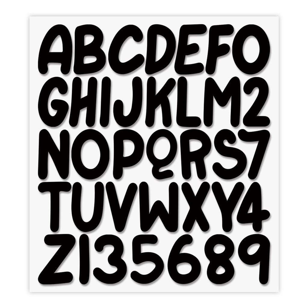 Black Letters Size 5cm Patch Sticker On Clothes Bags Caps Easy To Print Diy Heat Transfer Clothes Stickers T-Shirt Patch Iron