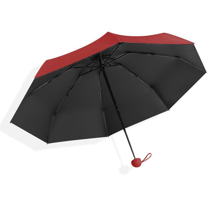 50% Off Macaron Capsule Umbrella: 6-Rib Sunshade & 8-Rib Folding Sunny/Rainy Day Umbrella with Black Glue Sun Protection.