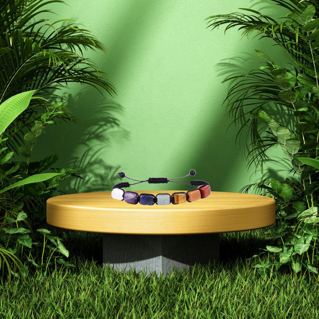 Fashionable Old Agate Color Beaded Bracelet