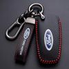Car Sticker Ford New 2025 Hot New Leather KeyChain Accessories Car Smart Remote Key Case for Ford ST Line Fiesta Focus Mondeo Ec