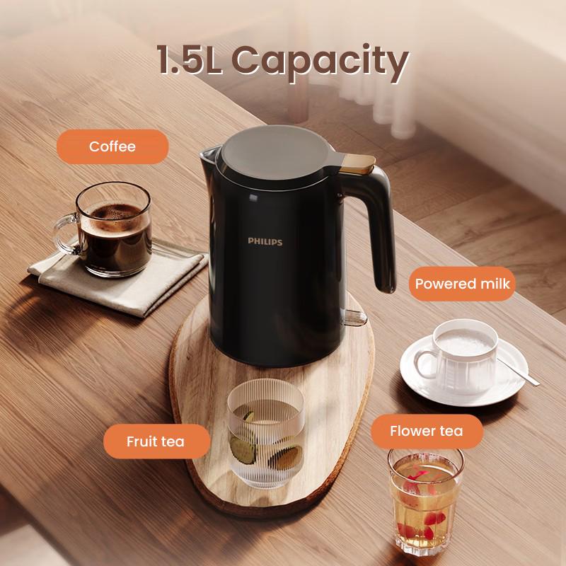 Philips Electric Kettle 304 Stainless Steel Water Kettle 1.5L Electric Kettle HD9337 Household Electric Kettle Automatic Power-off HD9337/80