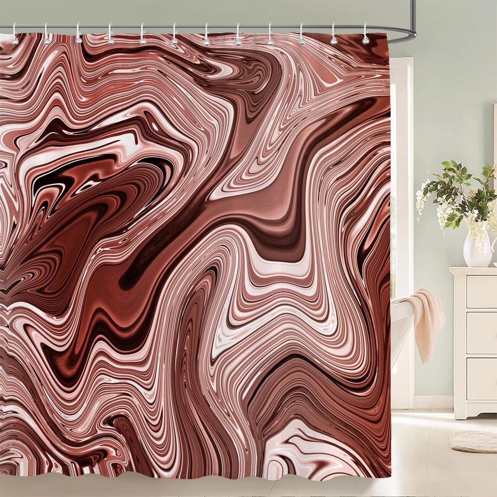 

High Quality Colorful Abstract Geometric Printed Fabric Shower Curtains Waterproof Bathroom Decor With 12 Hooks Bathtub Curtain W60H190(CM)-1 Pcs