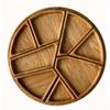 Wooden 8-Piece Detachable Serving Tray for Fruits, Nuts, Pizza and Snacks