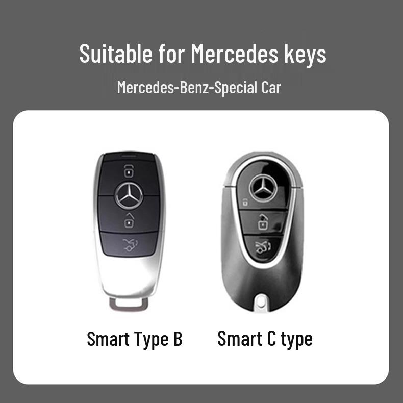 Mercedes Key Cover: C-Class, E-Class, GLC300, A200 - Elegant Design for Models C260L, E300L, C200L.