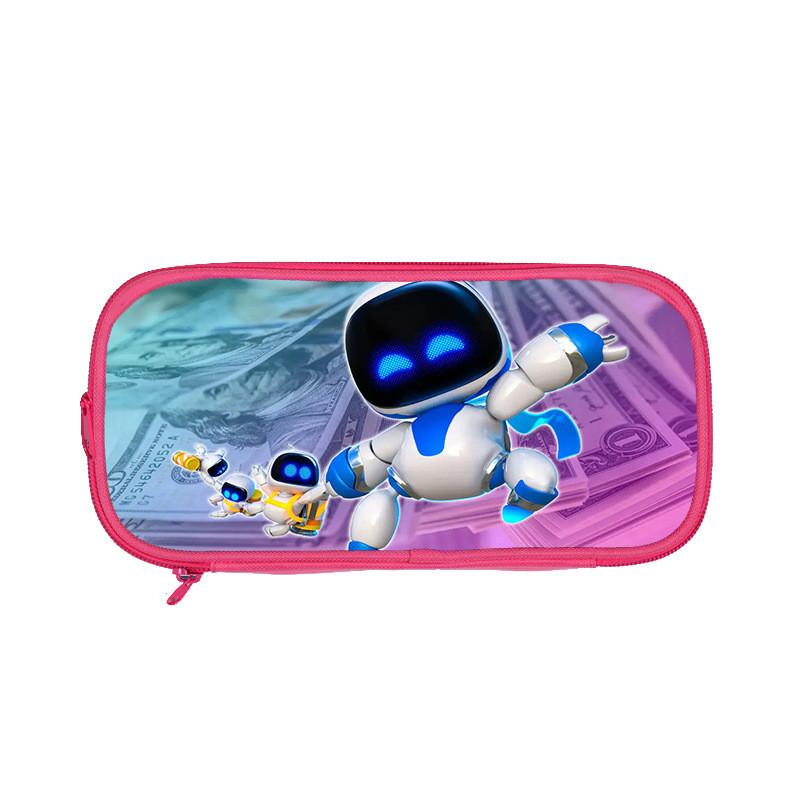 Astro Bot Space Robot Double Layer Pen Case For Kids School Supplies And Stationery Storage