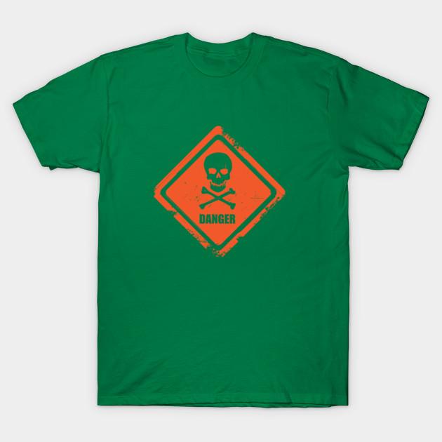 Unisex Fashion TShirt Danger Sign Print TShirt Plus Size S-5XL T-Shirt 100%Cotton Tops O Neck Short Sleeve Tees
