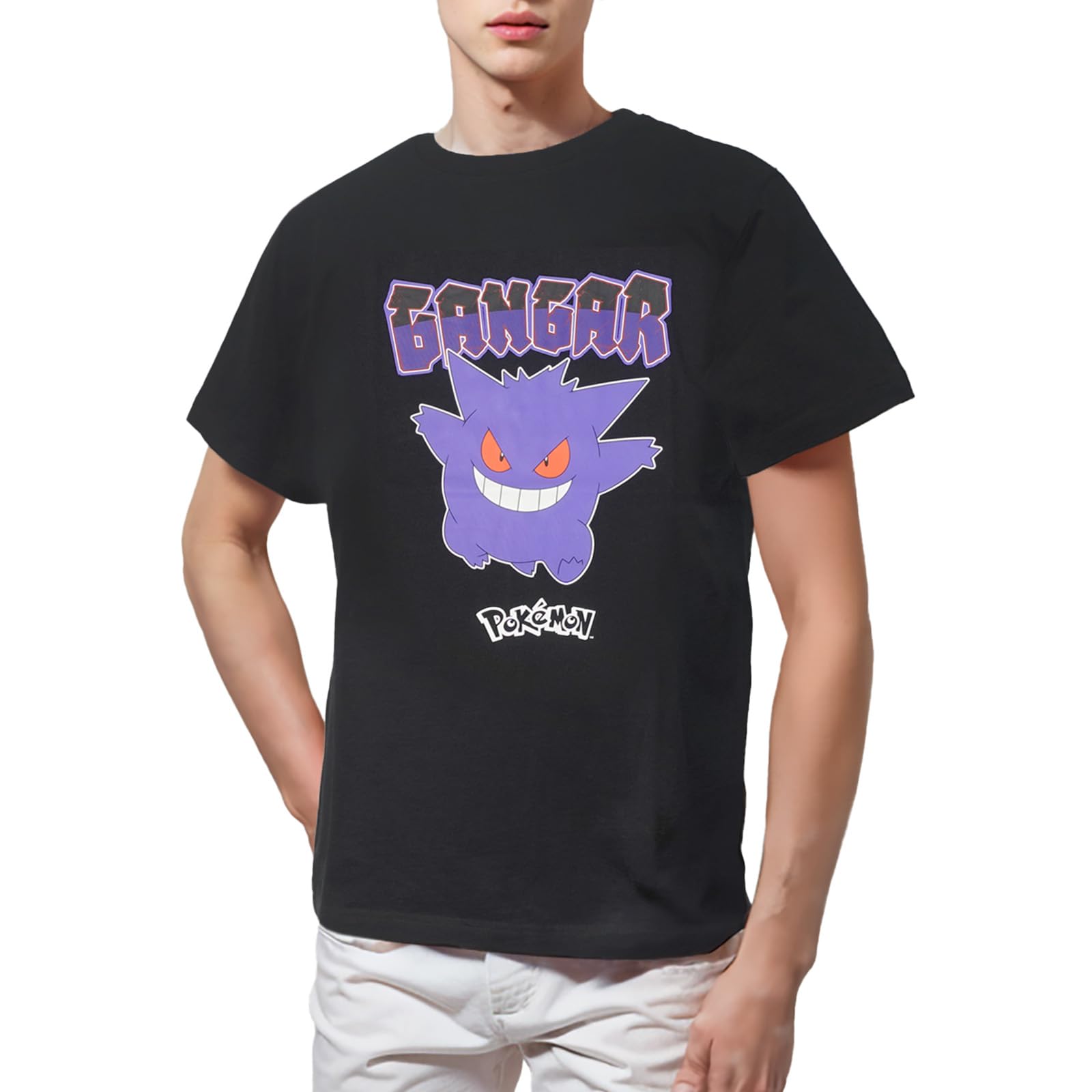 

FinePlus Short Sleeve Pokémon T-Shirt featuring Pikachu, Eevee, Gengar, Ditto, Snorlax, and Mimikyu