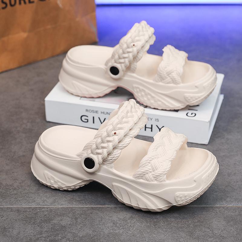 

Fashion Summer Fashion Thick Bottom Comfortable Anti-Skid Lightweight Casual Women Slipper Beach Shoes Women Shoes 35-36 грязно-белый