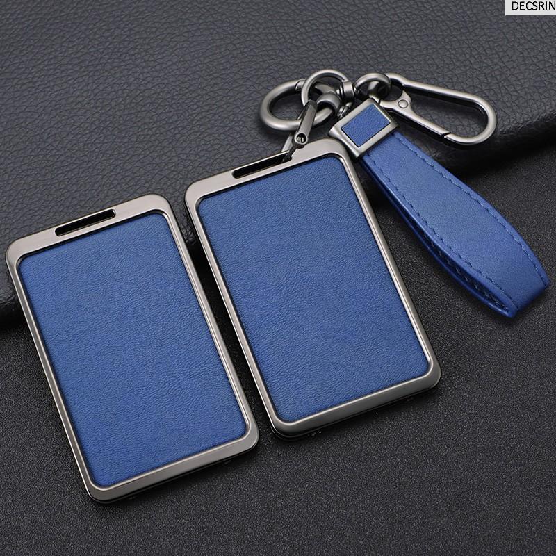 Metal High Quality Leather Shell for Tesla Model 3 Model Y Car Startup Card Key Holder Protector Case Fob Cover Auto Accessories