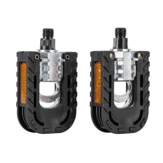 1 Pair Bike Pedals Sturdy High-power Shaft Core Non-slip Lightweight Wear-resistant Replacement Aluminum Alloy Body Cycling Riding Flat
