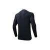 Anta Training Series Solid Color Round Neck Pullover Long Sleeve Fitness Shirt Men tops Black 152347410-3