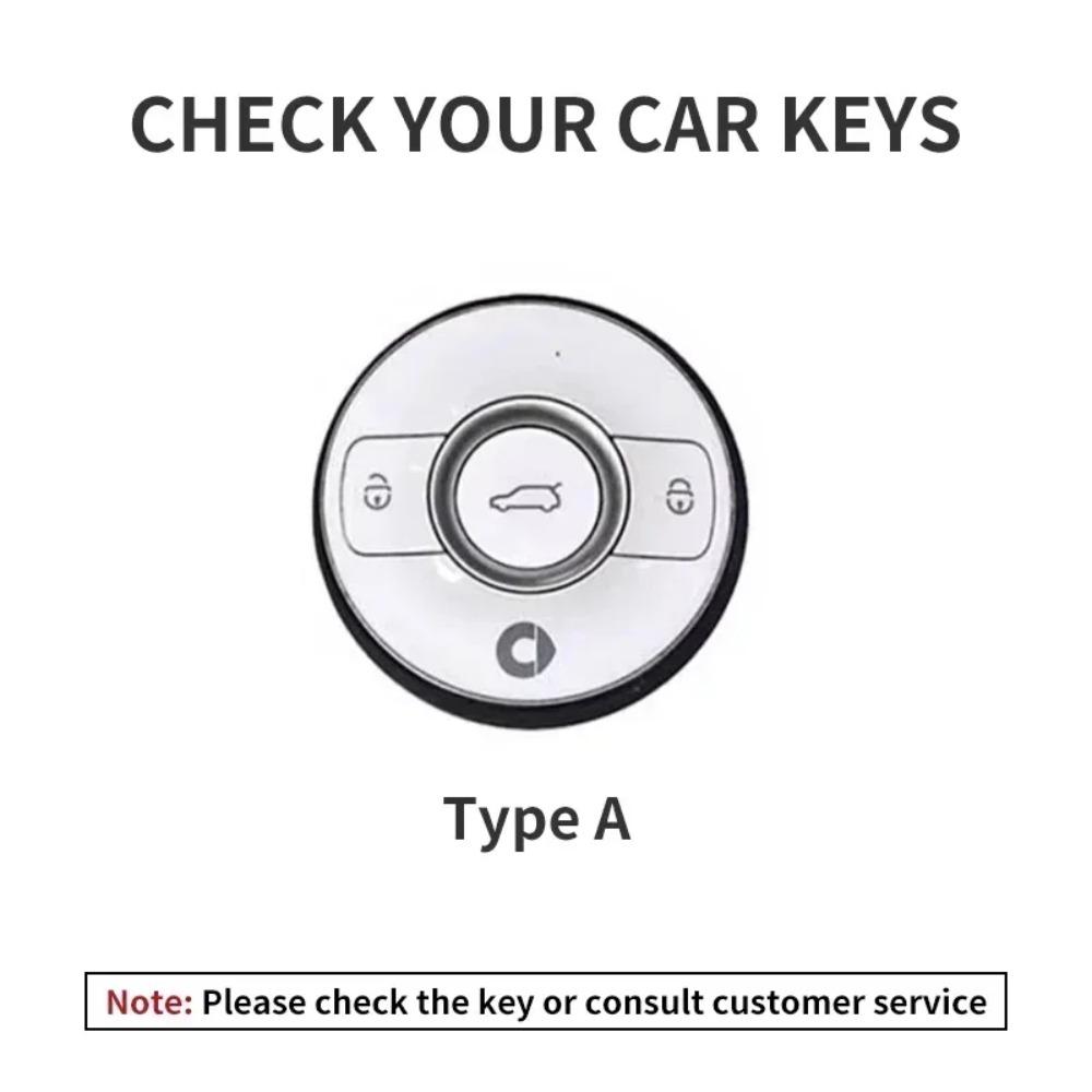 Car Key Case Cover Protector Holder Shell for Mercedes Benz SMART Fortwo 1 BRABUS 1 for SMART Suede Key Case for Car Keyring