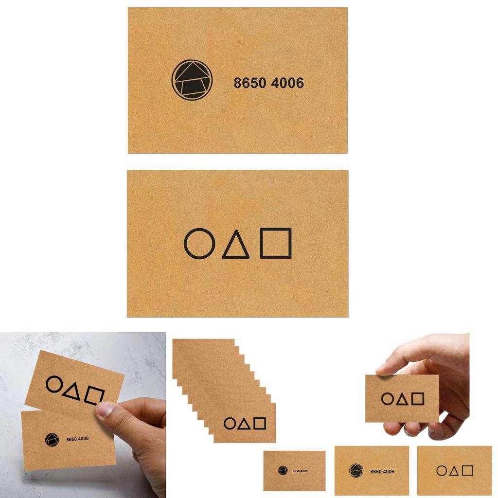 Pacote de Cartões de Visita Convite Místico Jogo da Lula Com Ícones Quadrado Triângulo Círculo