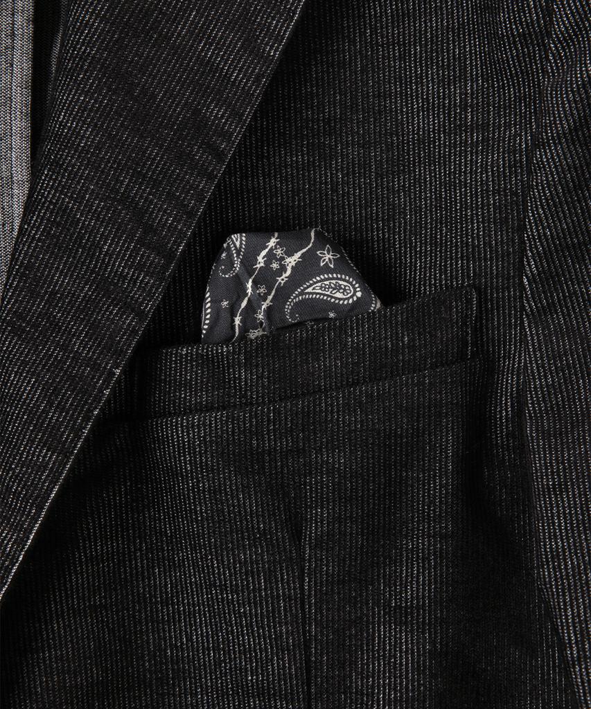 Panicale Black Slim Fit Corduroy Jacket