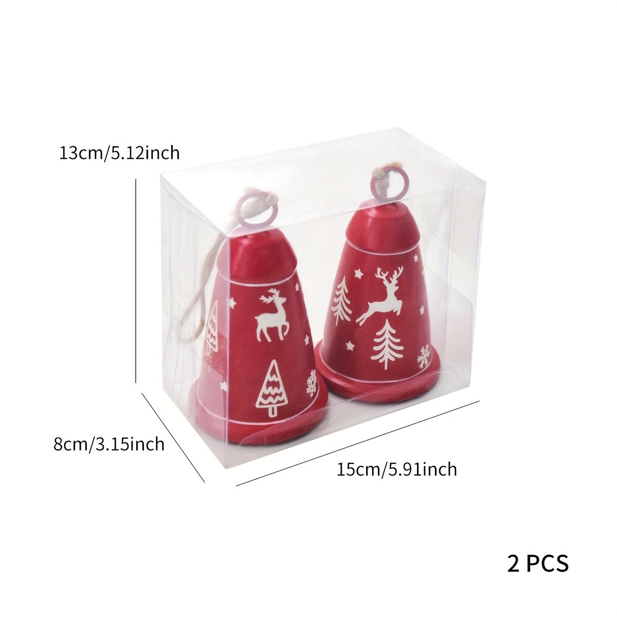 

2pcs Set, Christmas Ornaments, Jingle Metal Snowflake Bells for Tree Decorations – Creative Holiday Hanging Decor Elk