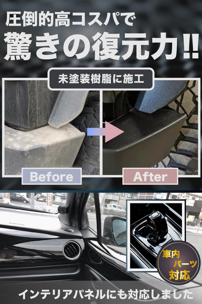 SPEEVAL Unpainted Resin Black Prevents Resin Revitalizer for Cars and Super Revitalizer, 20ml, Coat, Deterioration, Motorcycles, 6-Month Durability,