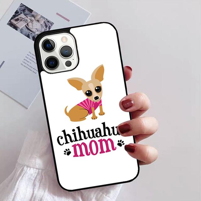 Cute Chihuahua Dog Mom Phone Case For iPhone 17 Air 16 15 14 13 12 Pro Max Plus Max Cover Shell Coque