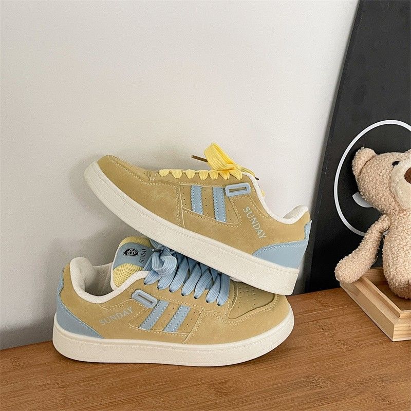 

Niche design sense thick-soled women s early spring new versatile casual breadboard shoes 40 хаки