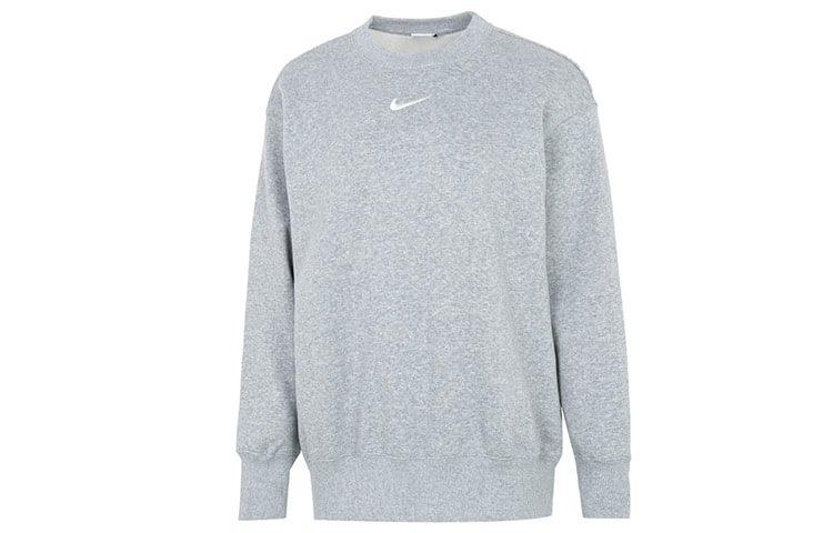 Nike W Nsw Phnk Flc 0S Crew Pullover Sweatshirt Gray DQ5734-063 S
