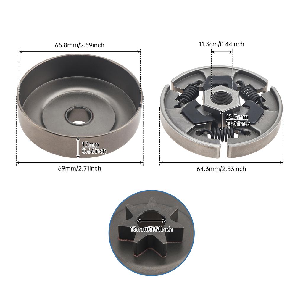 Stihl MS230 MS250 023 025 Clutch Drum Kit 325 7T 1123 664 0501 1123 160 2050 Full Repair Set Includes Spark Plug Heavy Duty Professional Grade