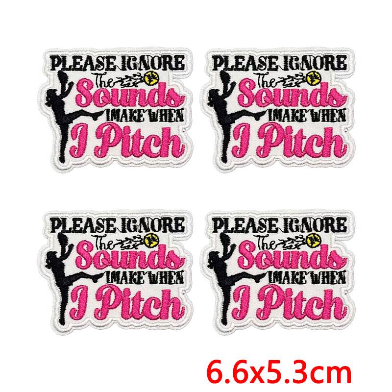10PCS Softball Themed Iron On Patches, Softball Bow & Unicorn Embroidery Patches, Patches for Clothing DIY Decoration