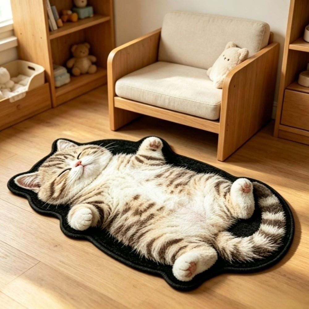 Non-Slip Home Decor Carpet Anti-fouling Dog-Shaped Floor Mat Cartoon Carpet for Bathroom Entrance