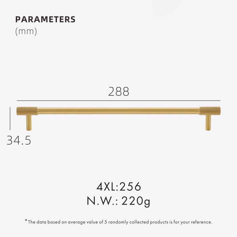 Dooroom Brass Knurling Furniture Handles Long Round Modern Pulls Cupboard Wardrobe Dresser Shoe Box Drawer Cabinet Wine Bar Knob