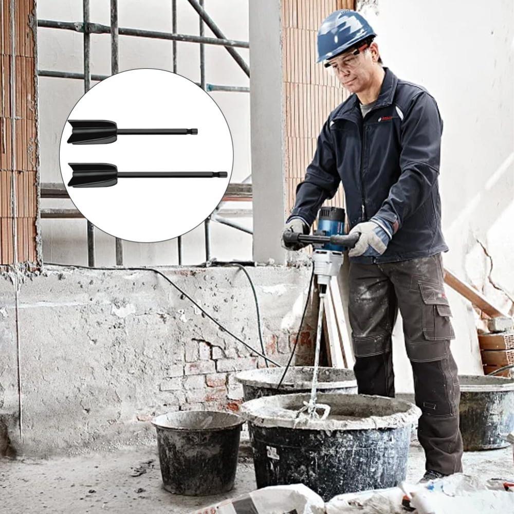 Black Drill Mixer Attachment ABS Mixing Paint Stirrer Attachment Epoxy Resin Mixing Paddle  Worker