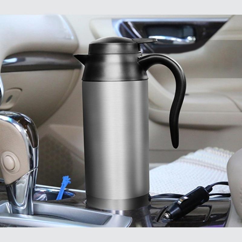 Stainless Steel Fast Boil, Portable Electric Hot Water Kettle for Tea and Coffee,750ml Car Electric Kettle Thermal Mug