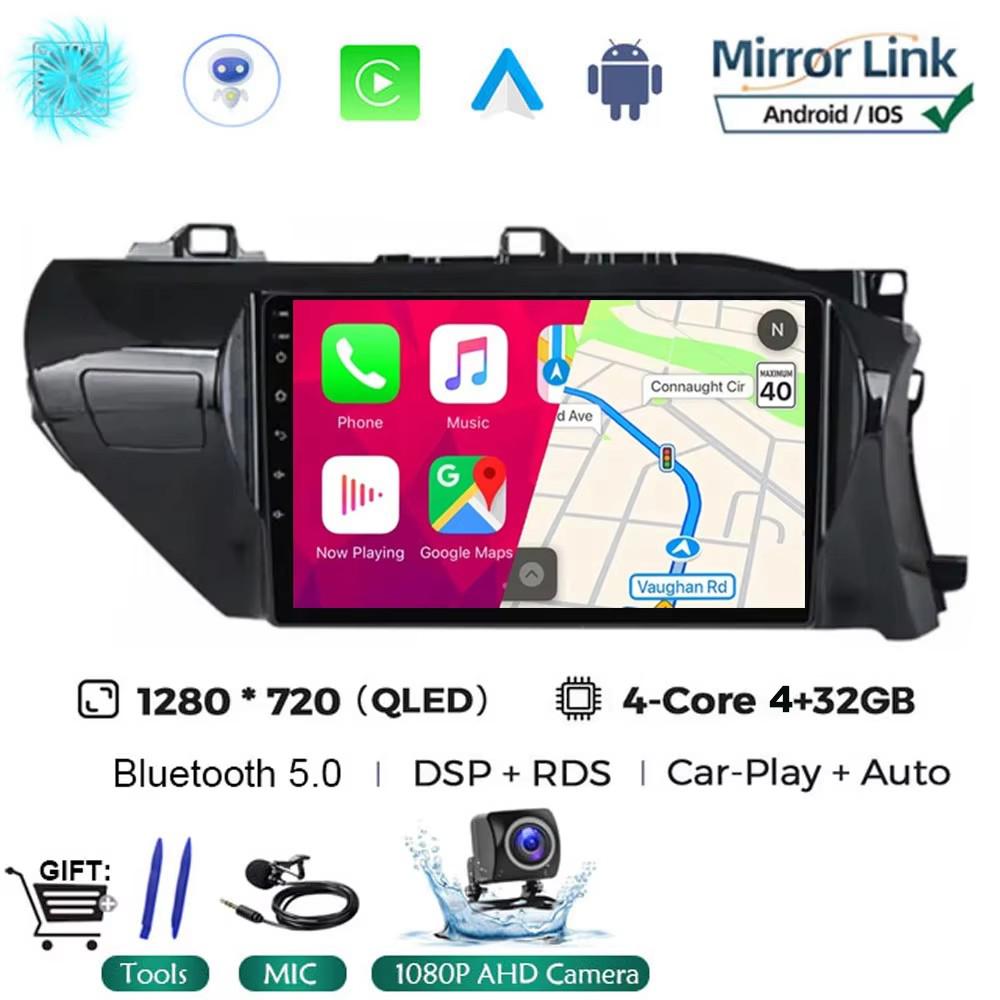 Android 14 Auto Carplay Für Toyota HILUX REVO VIGO IMV 2016 2017 2018 2019 2020 Autoradio Multimedia GPS Player Stereo KEIN DVD