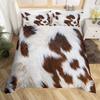 Cowhide King Queen Duvet Cover Patchwork Cow Fur Print Bedding Set Animal Quilt Cover Western Cowboy Polyester Comforter Cover