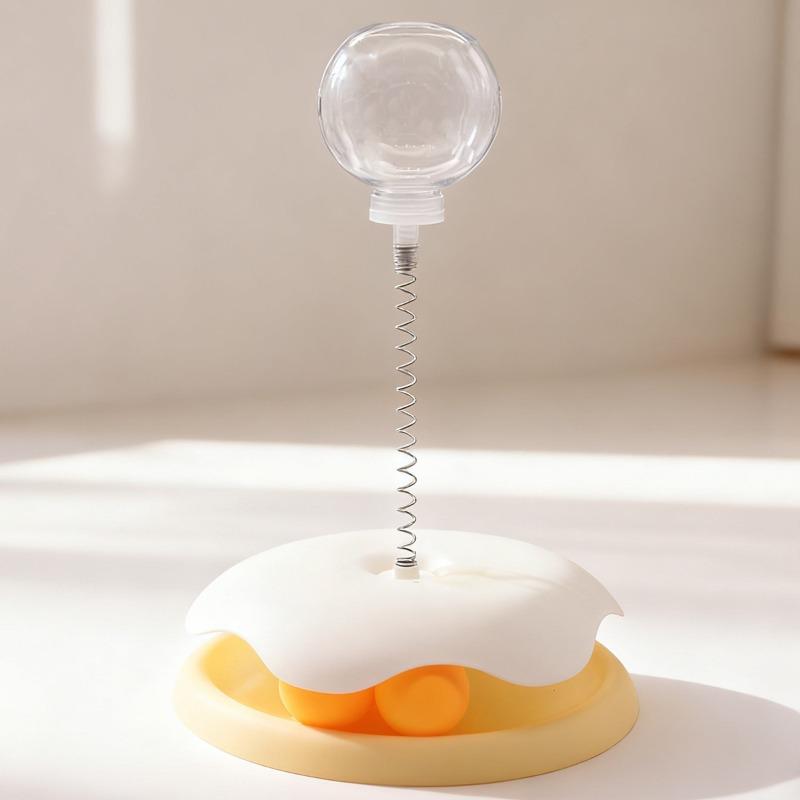 Haustierspielzeug, Katzenkarussell, Katzen-Katzenspielzeug, Selbstunterhaltung und Langeweile, Katzenspielzeug, Feder-Leckball, Katzenzubehör