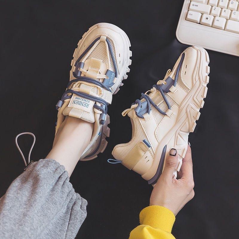 Women's Shoes New Fashion Heightening Mesh Comfortable Shoes Schoolgirl Dad Shoes