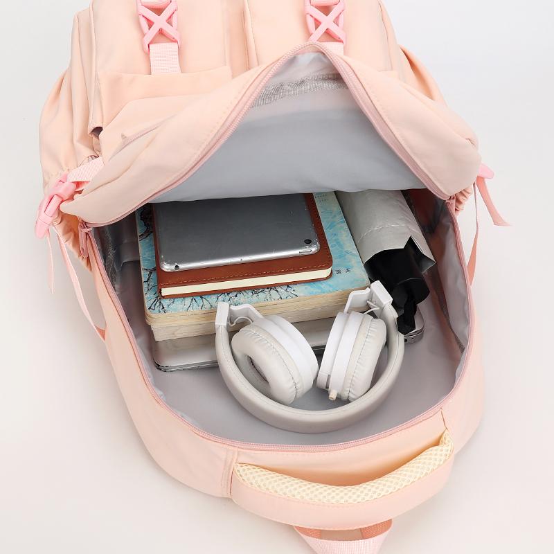 Μονοχρωμο Πολυλειτουργικό Σακίδιο Πλάτης Μεγάλης Χωρητικότητας Μαθητική Τσάντα Σχολείου