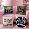 Pop Coldplay Cushion Cover Cushion Cover Set 4Pcs 50X50 45X45 40X40 Pillowcase Decorative Sofa Home Decor