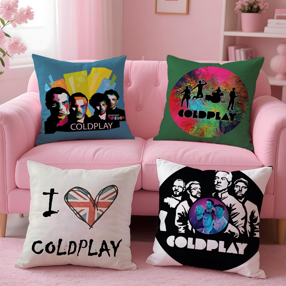 Pop Coldplay Cushion Cover Cushion Cover Set 4Pcs 50X50 45X45 40X40 Pillowcase Decorative Sofa Home Decor