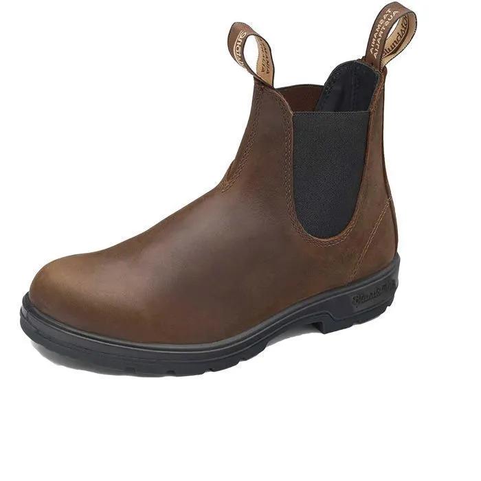 Blundstone 1609 Chelsea Boots Leder Braun Antik 38 braun