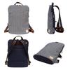 [creare Kiki] Slim Backpack for Men, Lightweight, Travel and Business, Made in Japan with Okayama Denim Herringbone Fabric, Thin Gusset, Toyooka Bag,