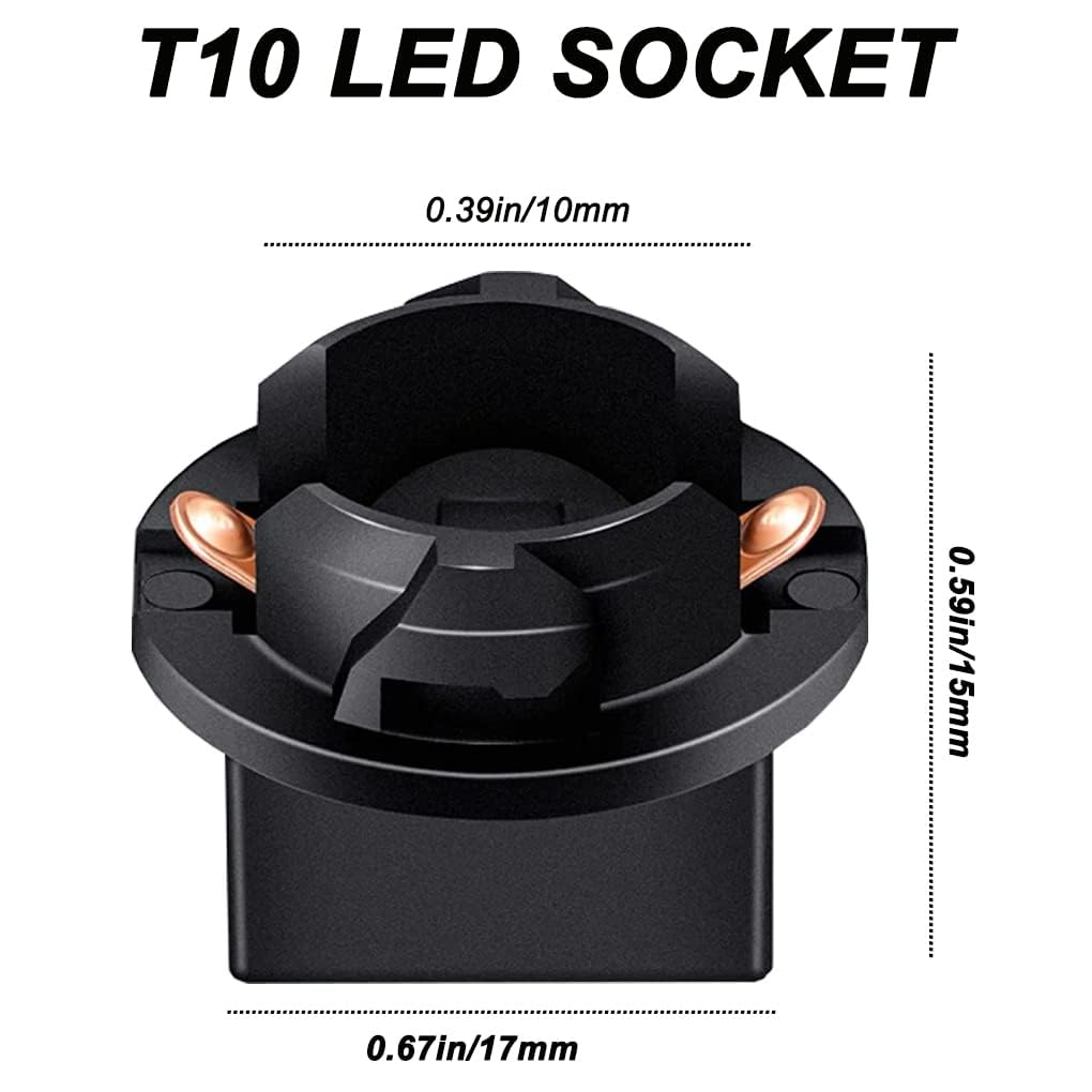 GLOFE Ice Blue T10 194 168 LED Instrument Panel Gauge Cluster Dashboard Light Bulb