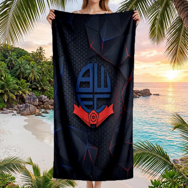 Bolton Wanderers FC Print Quick Dry Beach Towel Microfiber Absorbent Portable Travel Swimming Towel