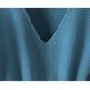 Blue Knit Vest Drawstring Waistband Design Ruffle Hem Sweet Women Pullover Sweater Simple Casual Sleeveless Coat Commuting Fall