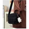 Corduroy Crossbody Bag for Women Casual Shoulder Messenger Bag Small Square Purse with Front Flap Pocket Adjustable Strap Lightweight Daily Handbag