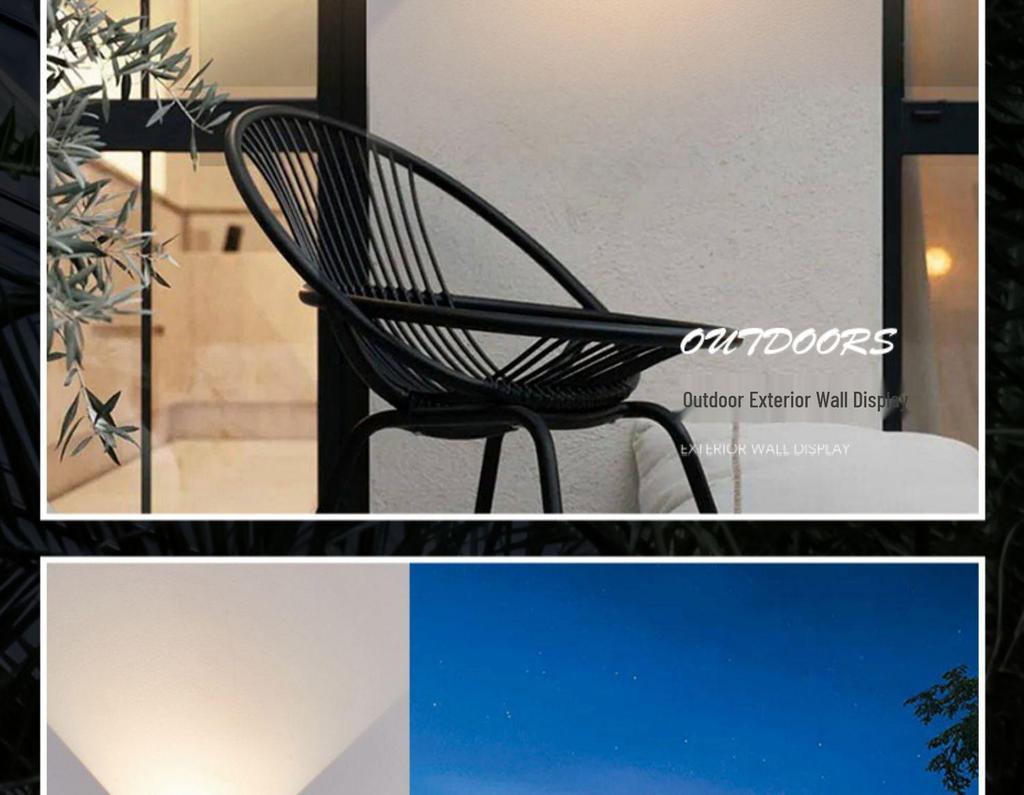 Double-Head Dimmable Outdoor Waterproof Wall Lamp