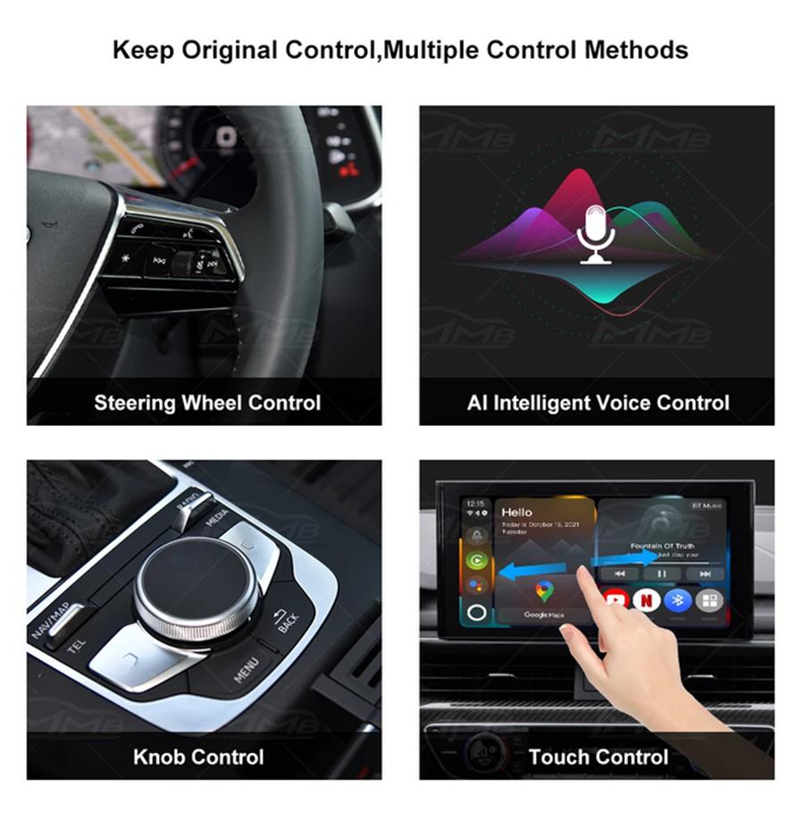 4+64G Support Carplay Ai Box Wireless Android Auto Smart Car Multimedia Adapter