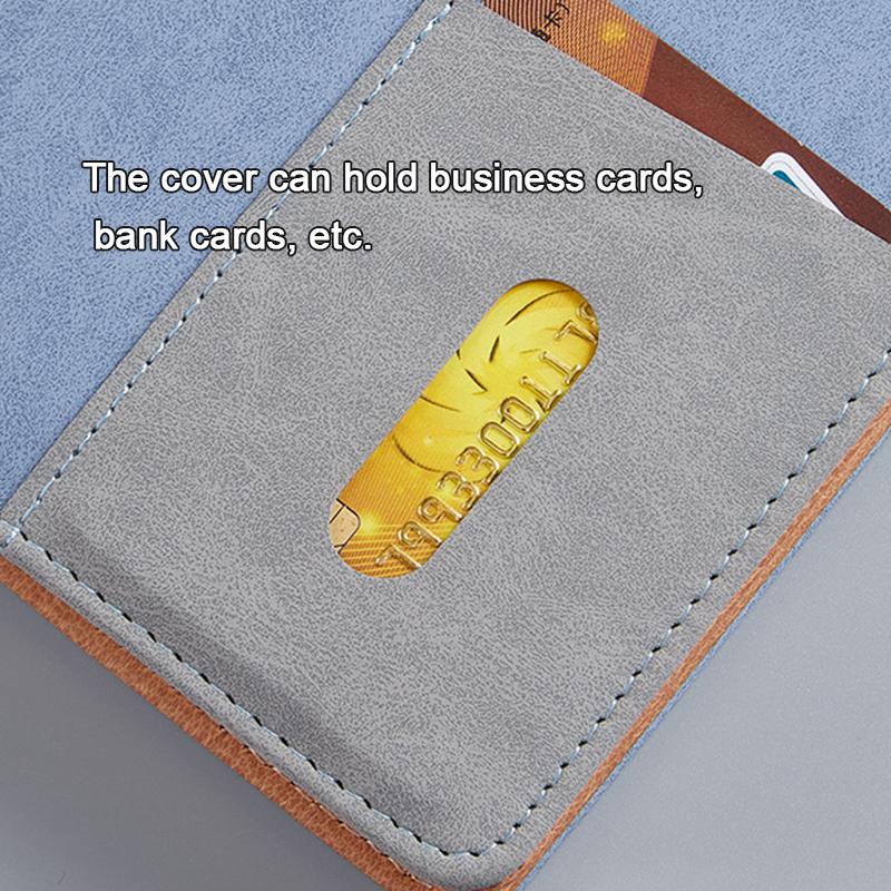 (Free Logo Engraving) A5 Thickened Business Hard Notebook, Notepad, Student Diary, Buckle Meeting Minutes, with Card Slot