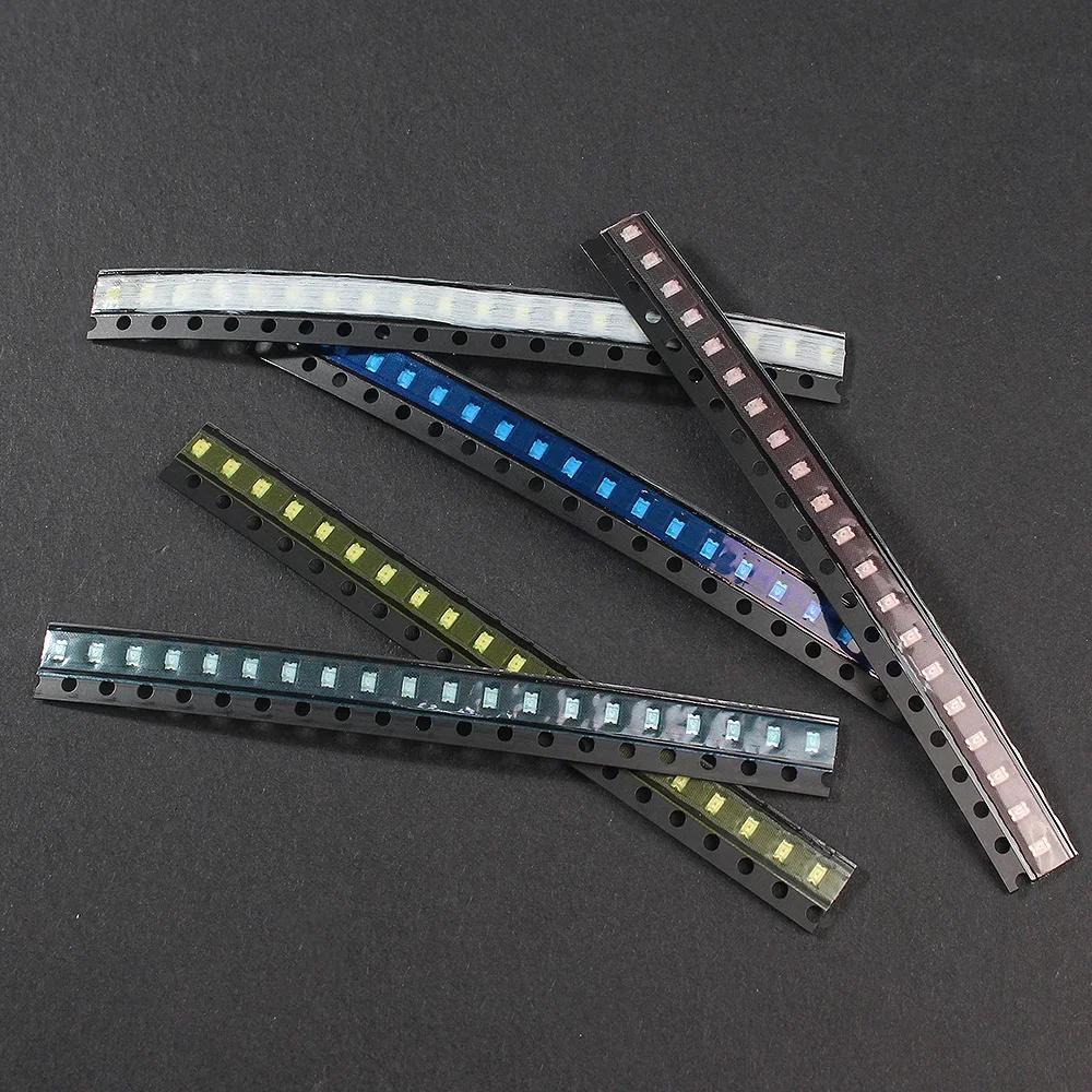 100 Stück 0603 0805 SMD LED Diode Highlight Leuchtdiode LED Chip 5 Farben Miniatur-LED Rot Weiß Gelb Grün Blau DIY-Kit