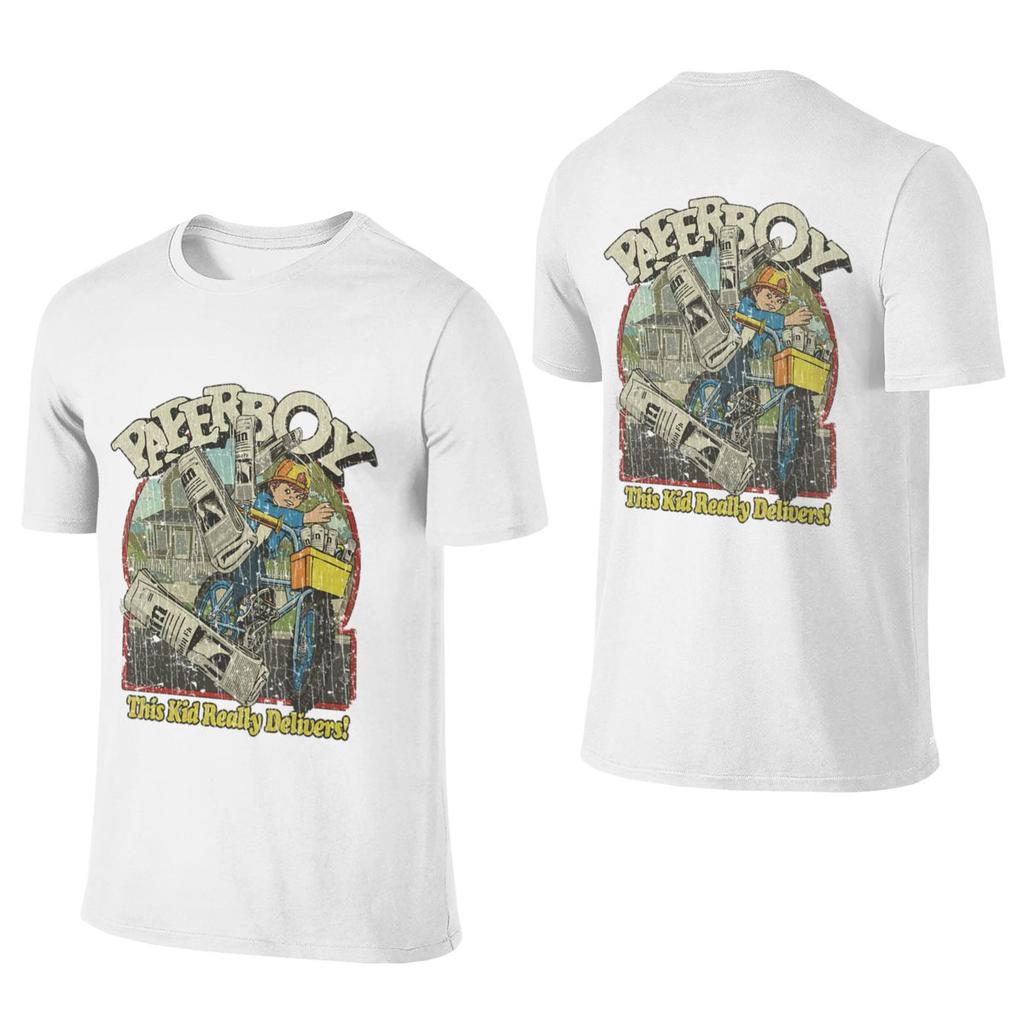 Paperboy Arcade 1985 Couple Style Reversible Tshirt Urban Light Mature Embroidery Unisexs Tshirts